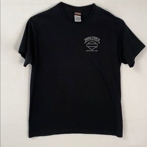 Harley Davidson black tee Durham NC size L